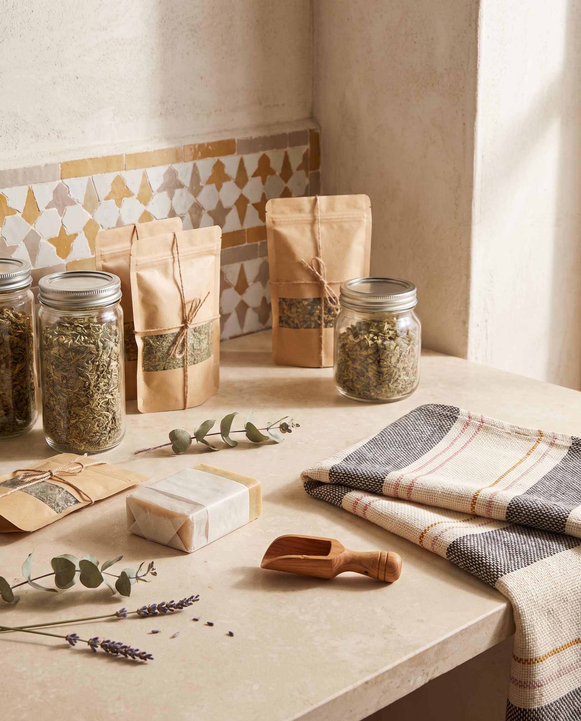 Carefully selected Moroccan products arranged for online presentation