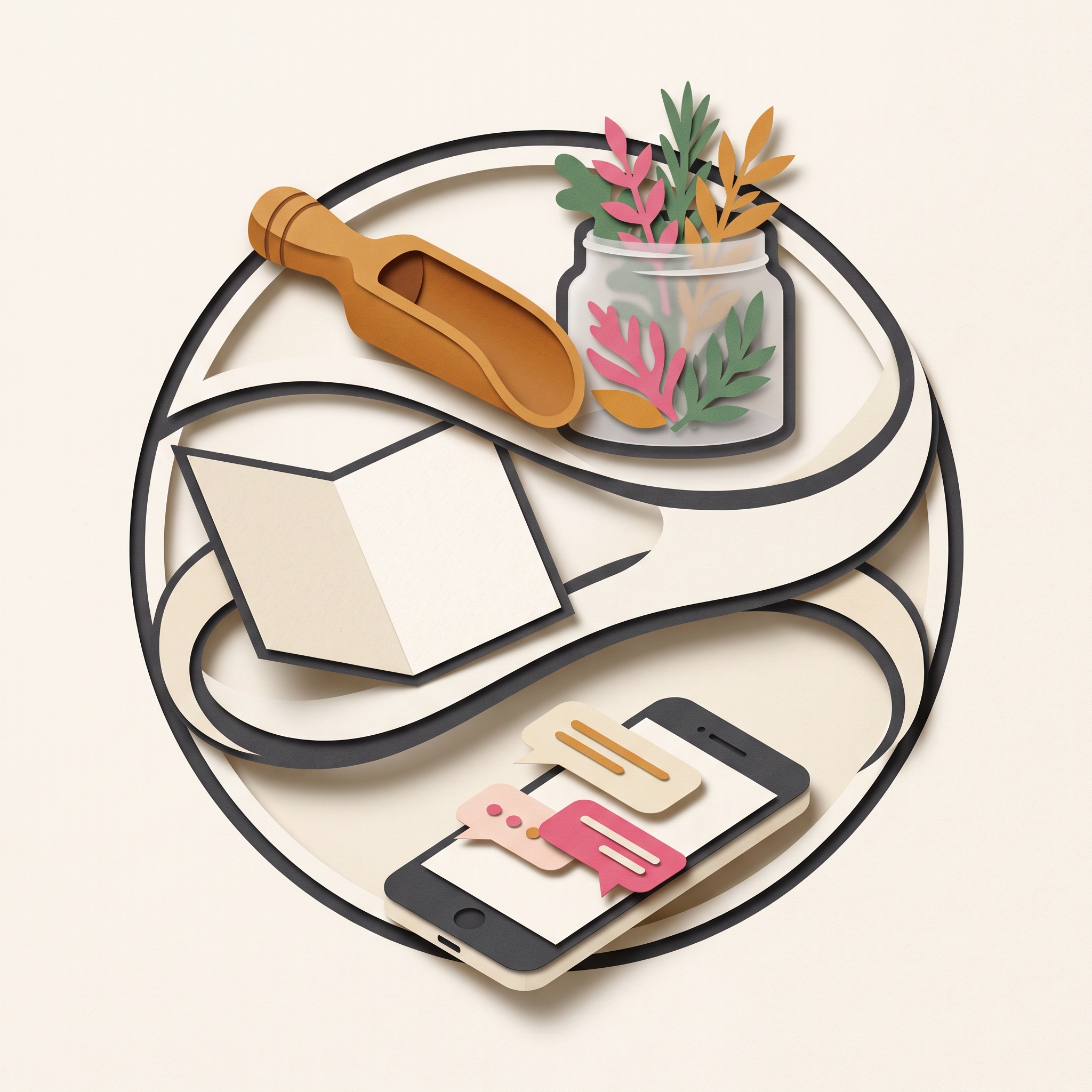 Illustration representing careful selection, clear information, and direct communication